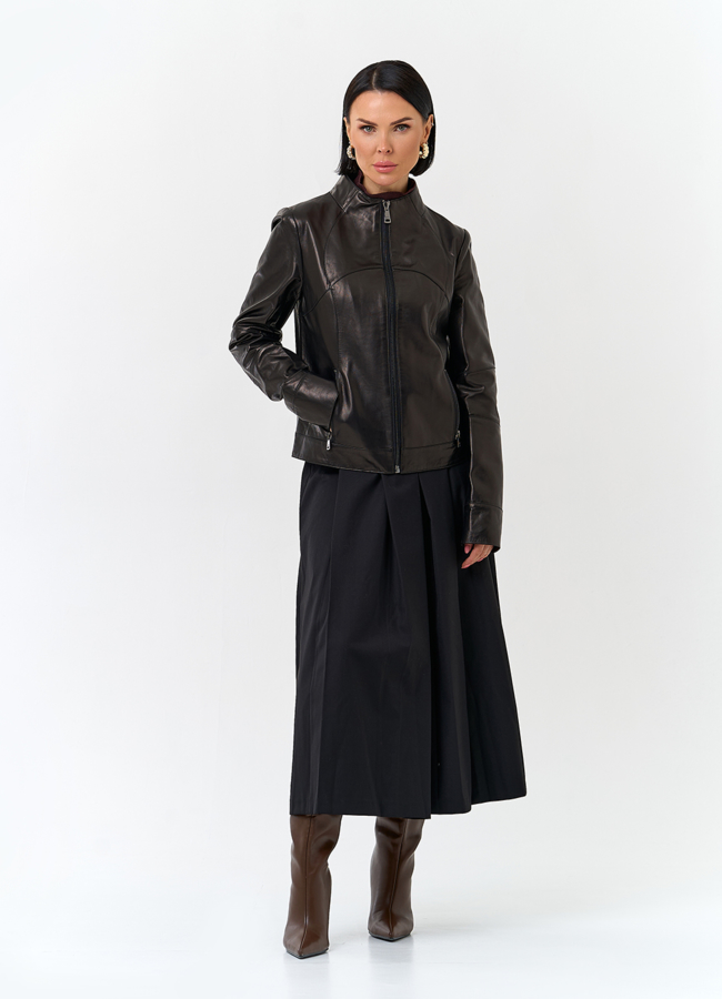 Женская куртка из натуральной кожи модель № 32750 в кредит