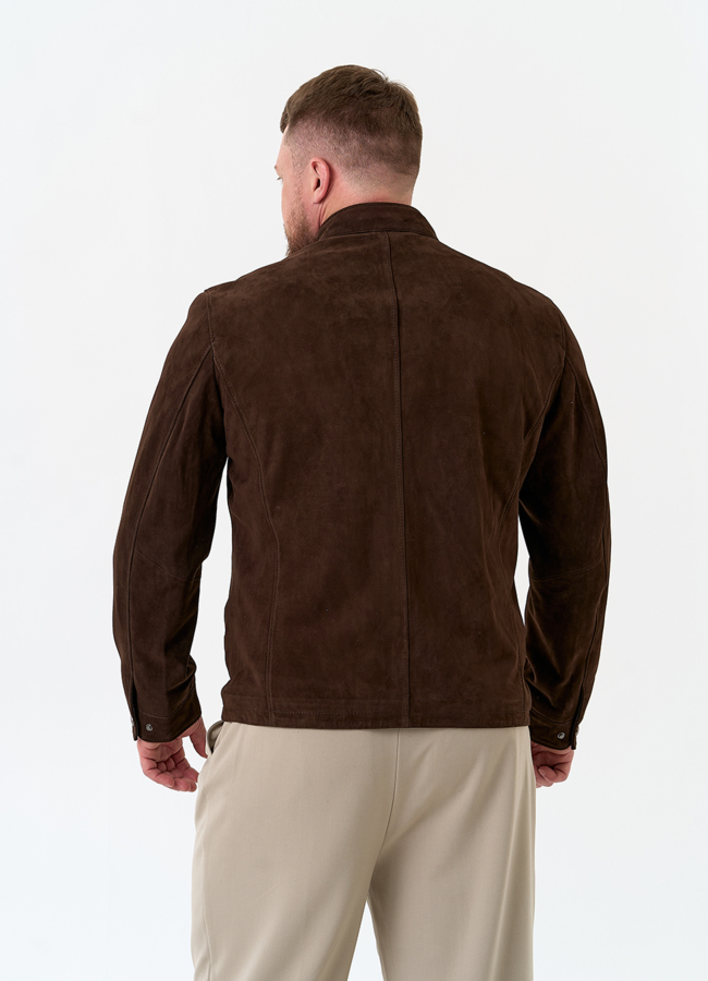 фото Мужская куртка из натуральной замши модель № 32897