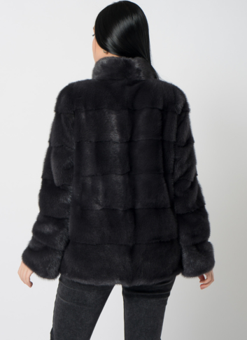 Куртка из норки в сером цвете