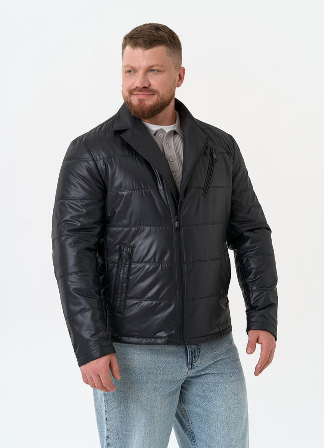 Мужская куртка черного цвета модель № 32544 в кредит