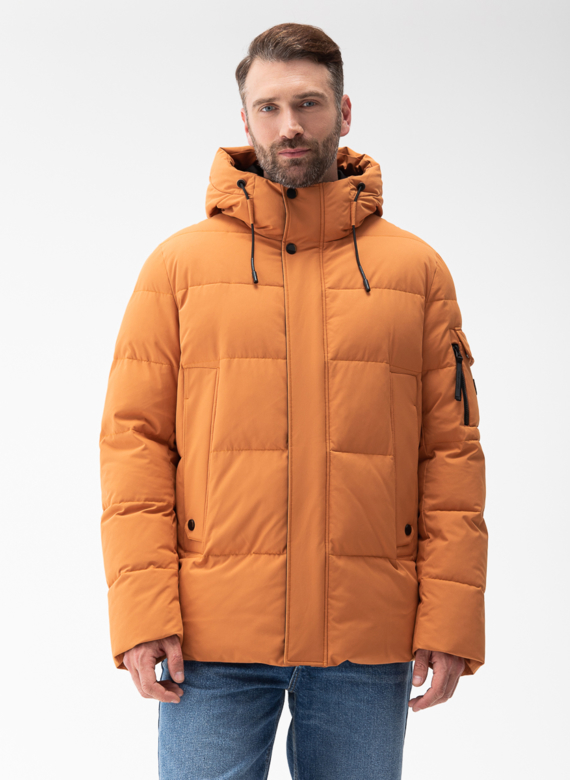Мужской пуховик с капюшоном 