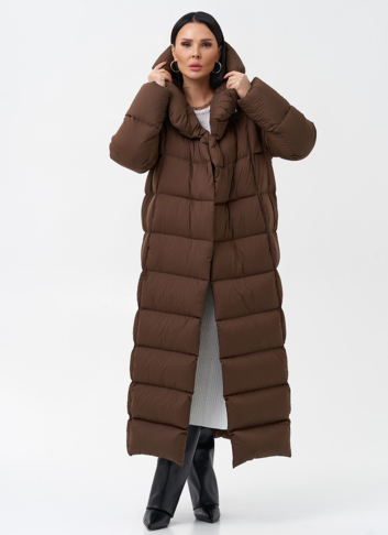 Женский пуховик с капюшоном 