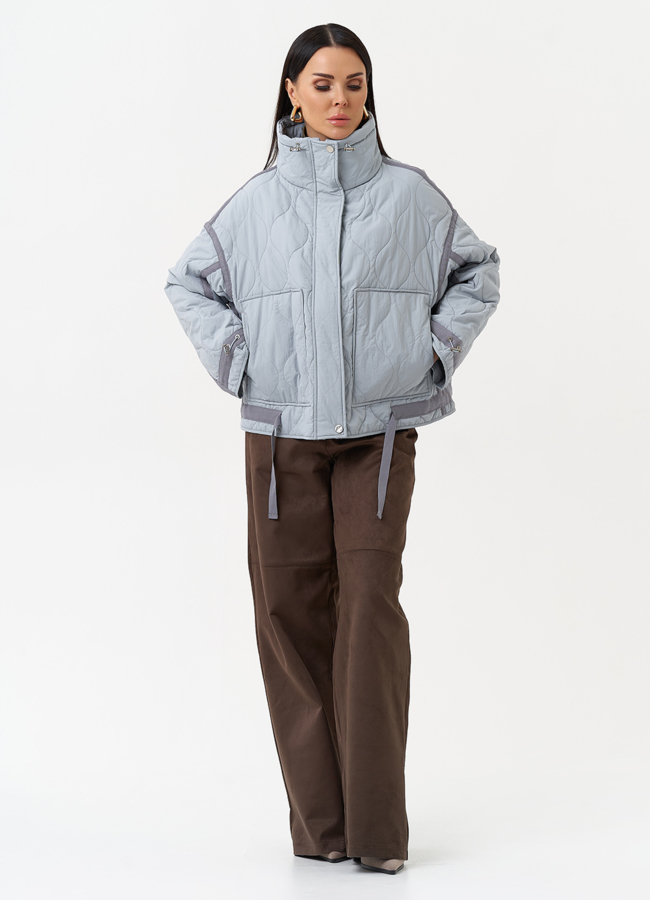 Короткая куртка с воротником стойкой модель № 30048 универмаг малина