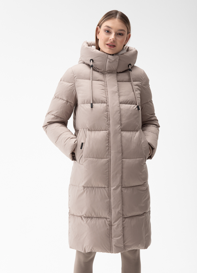 Женский пуховик с капюшоном  модель № 28410 в кредит