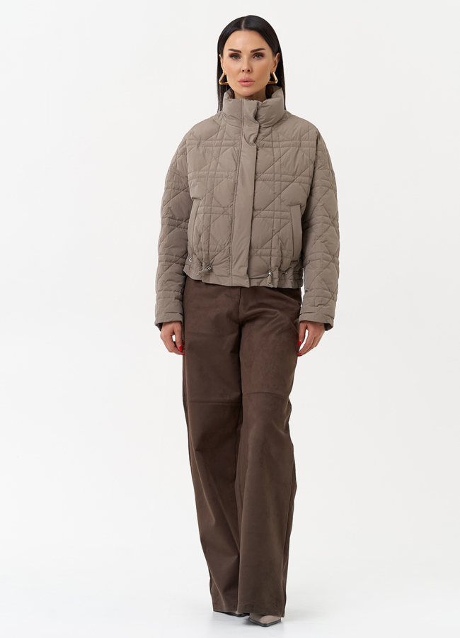 Короткая куртка с воротником стойкой модель № 30033 универмаг малина