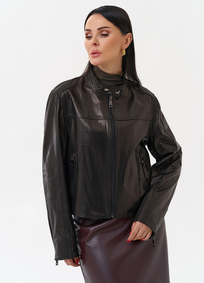 Куртка из натуральной кожи женская модель № 29918 универмаг малина