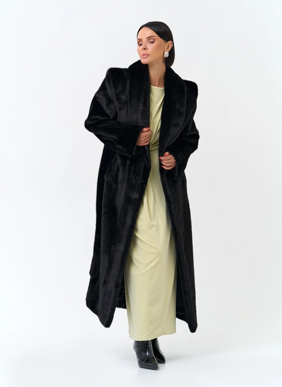 Женская шуба из эко меха фото