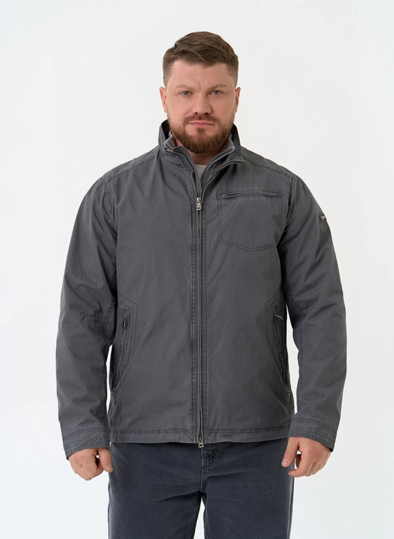 Мужская куртка ветровка с воротником стойкой