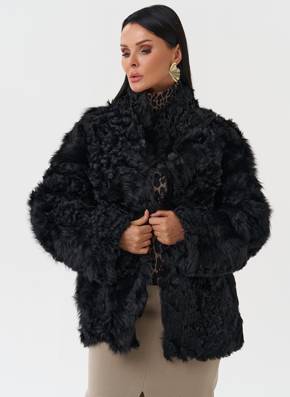 Женская двухсторонняя натуральная дубленка