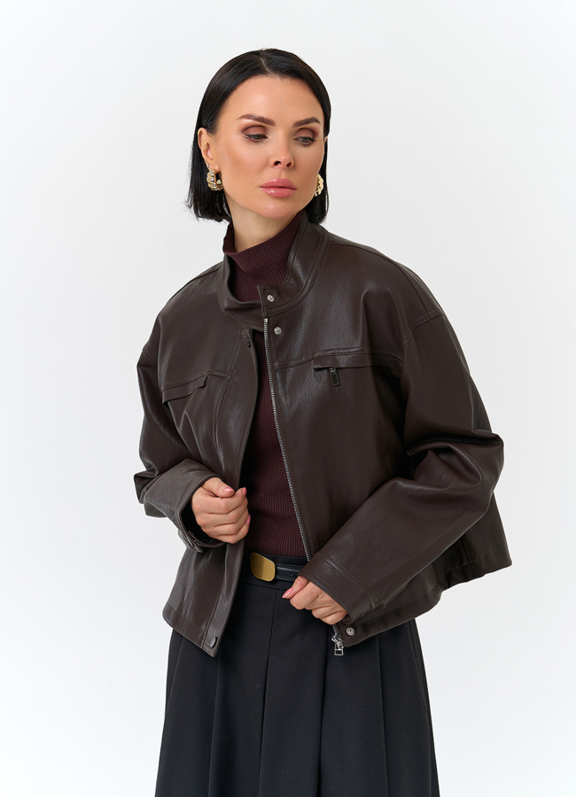 Женская куртка из эко кожи модель № 32840 универмаг малина