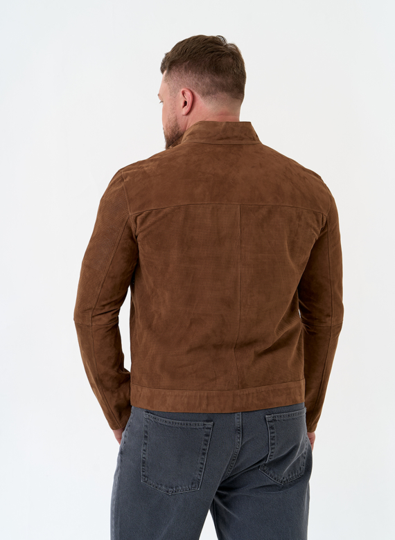 Мужская двухсторонняя куртка из натуральной замши