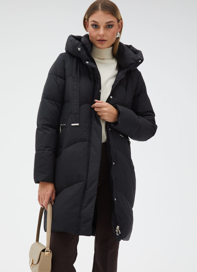 фото Женский пуховик с капюшоном модель № 31126