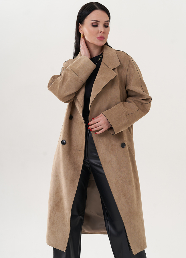 Пальто из эко замши модель № 26868 в рассрочку