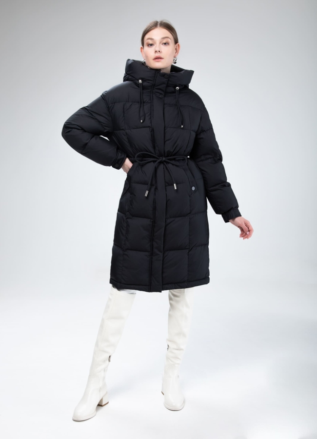 Женский пуховик с капюшоном  модель № 29110 в кредит