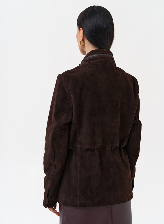 Замшевая куртка сафари